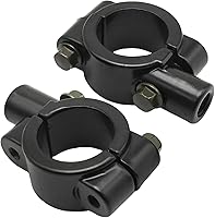 Vista 1 de Adaptador con abrazadera para espejo de motocicleta, de 1 pulgada 25 mm. Rosca para espejo de 10 mm, para manillar negro