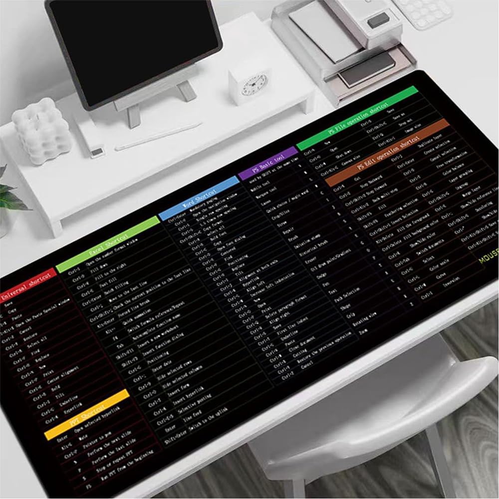 Excel Shortcuts Mousepad Excel Shortcut Keys Mouse Pad - Computer ...
