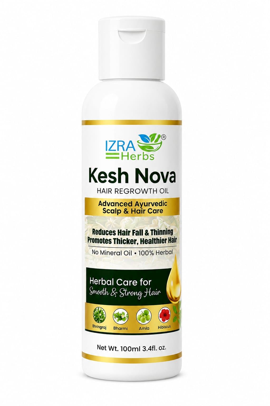 Kesh Nova Hair Regrowth Oil | Advanced Ayurvedic Herbal Hair Oil for Hair Fall Control & Hair Growth | Bhringraj, Brahmi, Amla & Hibiscus | Scalp Nourishment | Suitable for Men & Women | 100 ml-image-19