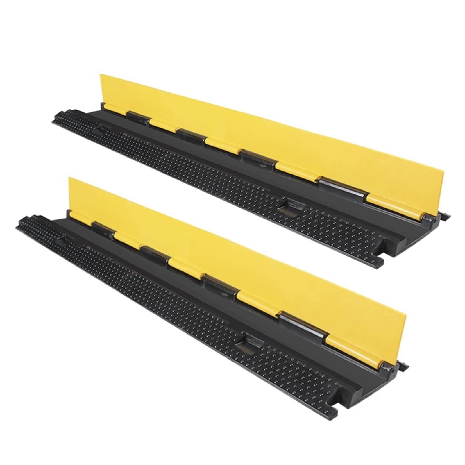 1 Canal de Goma Pasacables Suelo 2 Unidades Capacidad de 1102 Libras Protector Cable Resistente para Exteriores(100 * 22 * 3.2cm/39 * 8.7 * 1.3in)