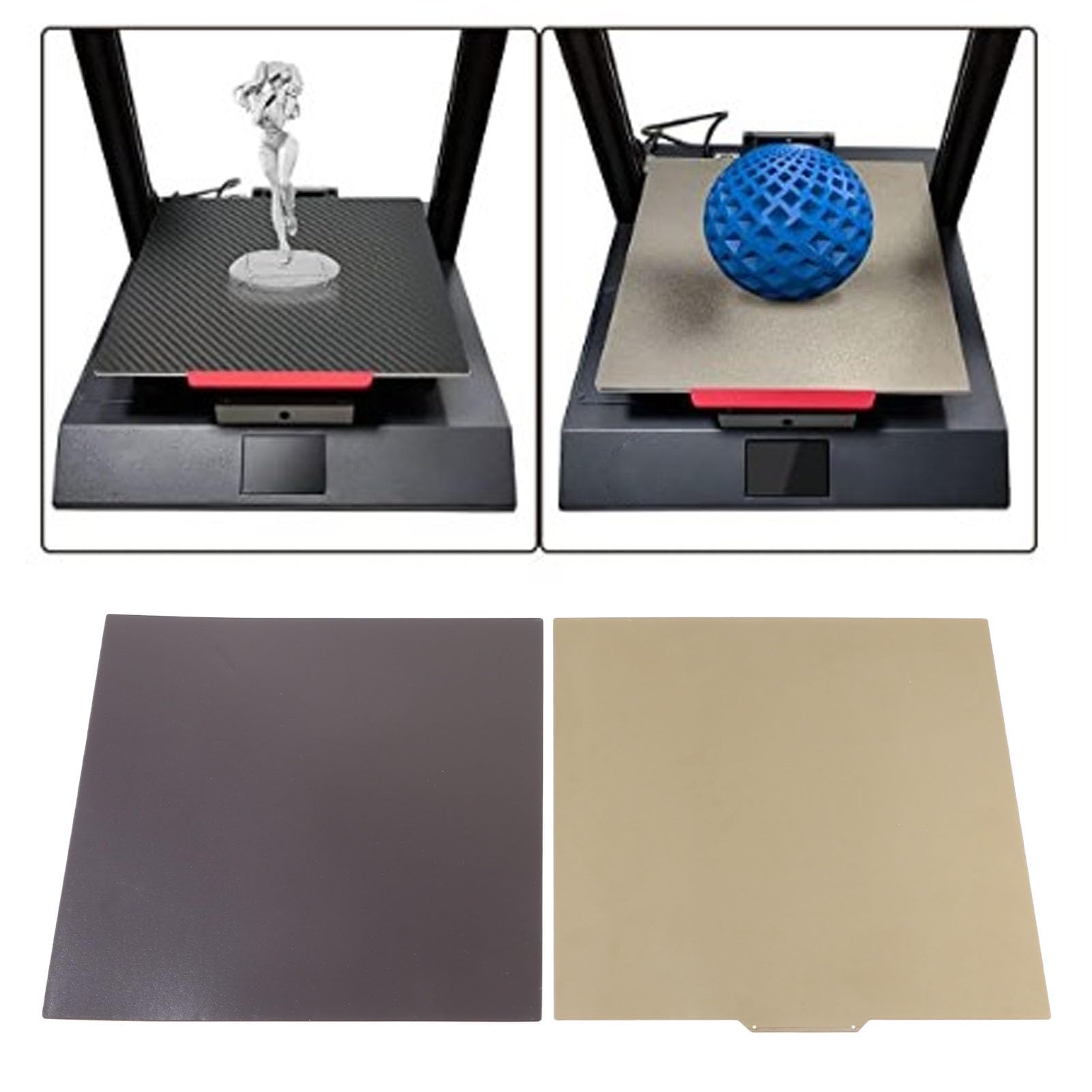 Placa de Acero Flexible Magnética Placa de Construcción de PEI Esbelta Suave para Ender 5 Más Impresora 3D 377x370 Mm