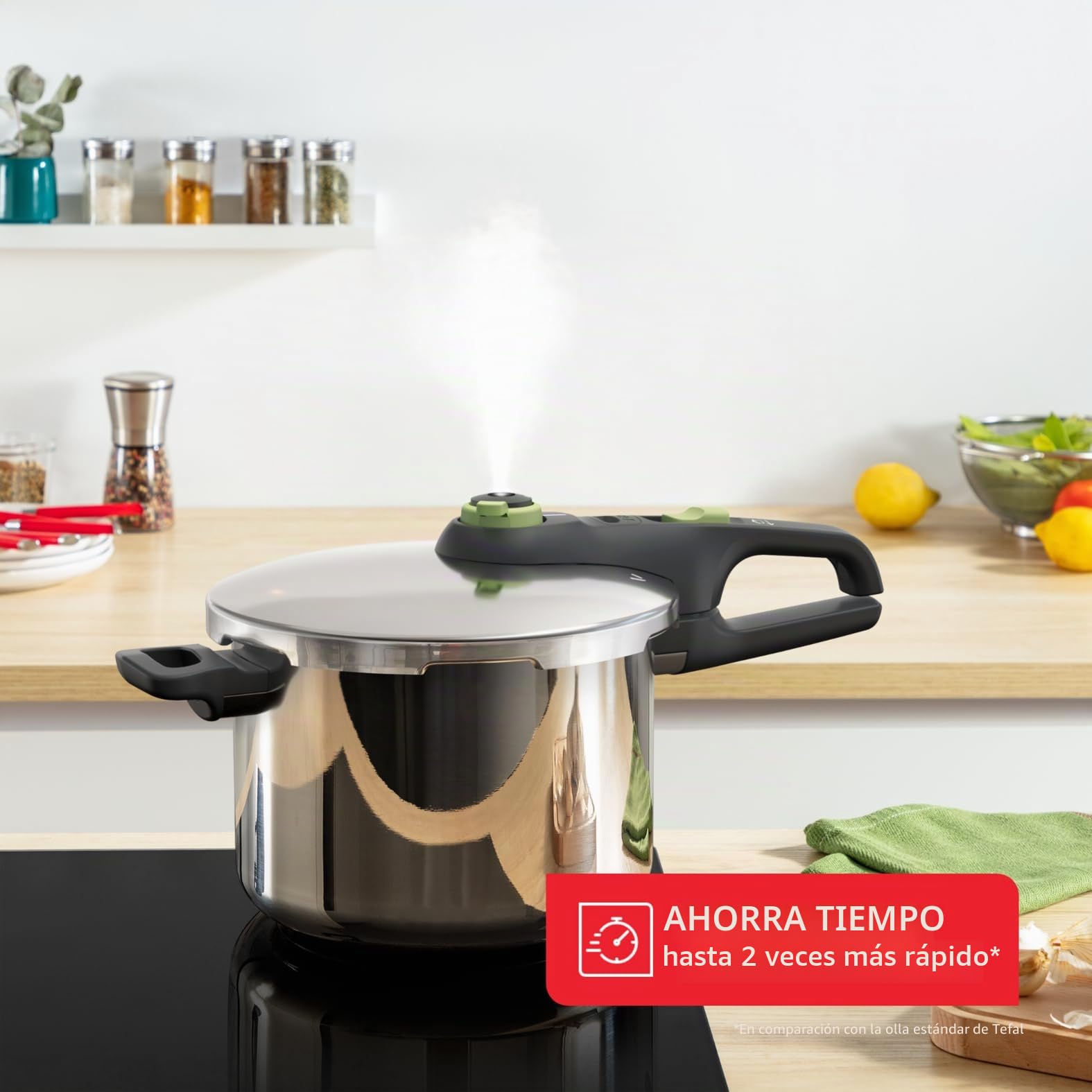 Tefal Secure 5 Trendy Snelkookpan - 6 litros - Met stoommand (P2580702)