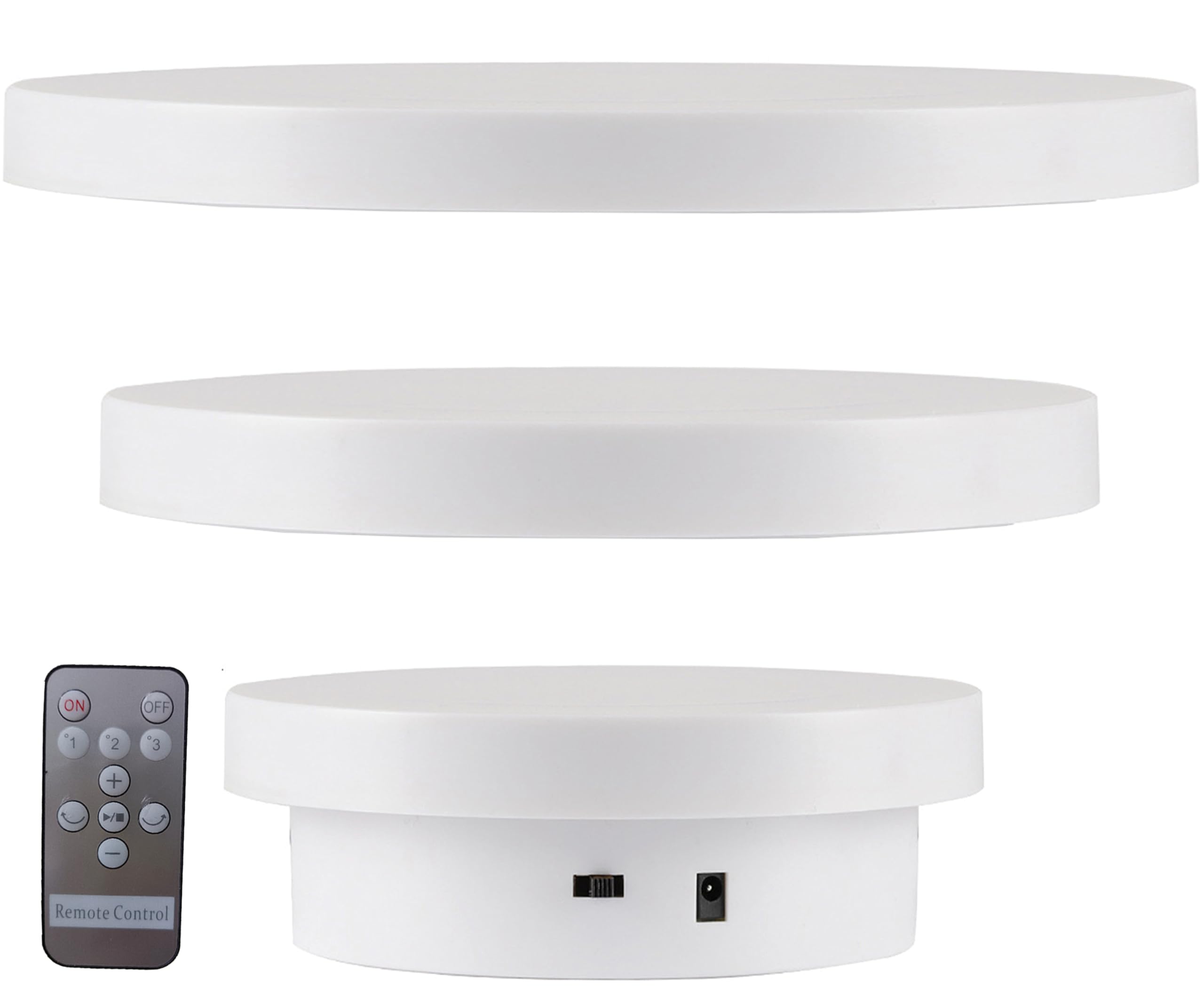 3 in 1 Table Tournante Rotative électrique, Plateau tournant électrique à 360 degrés pour photographie, Plateforme Tournante Automatique, Platine Support Rotatif pour l'affichage du Produit