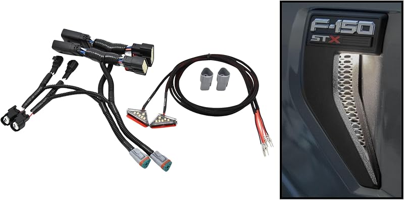 Kit de iluminação LED branco para entradas de ar do para-lama Ford F-150 2021–2026 Starkey Products – Conjunto