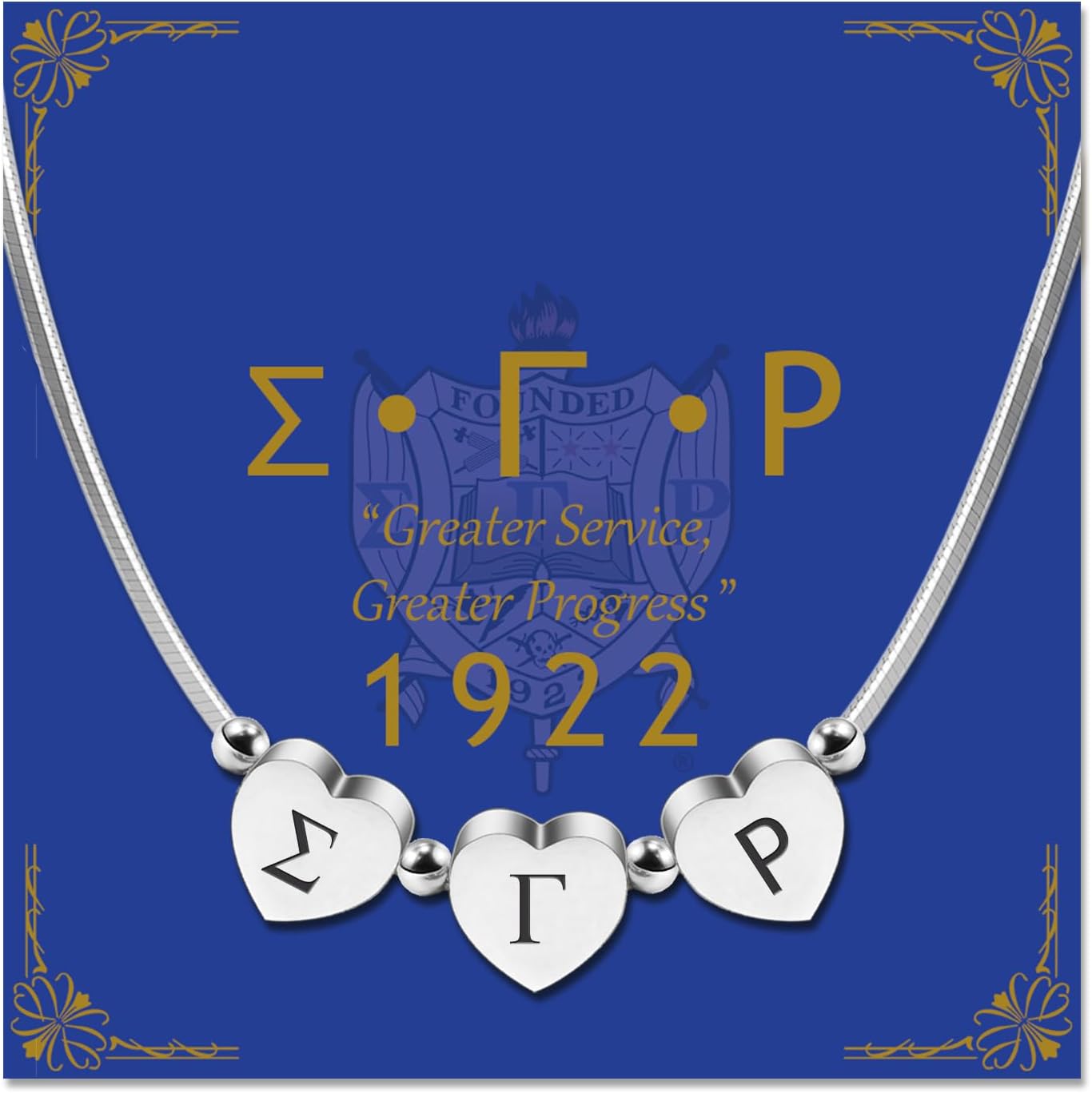 A-K-A Δ-Σ-Θ Z-Φ-B Σ-Γ-P Sorority Paraphernalia Silver Heart Charm Necklace For Women Snake Chain Necklace College 2024 Graduation Gifts For Her