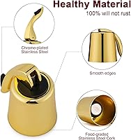 Vista 2 de Tapones de vino para botellas de vino con tapón de botella de vino al vacío de acero inoxidable con corchos de vino reutilizables de silicona, a