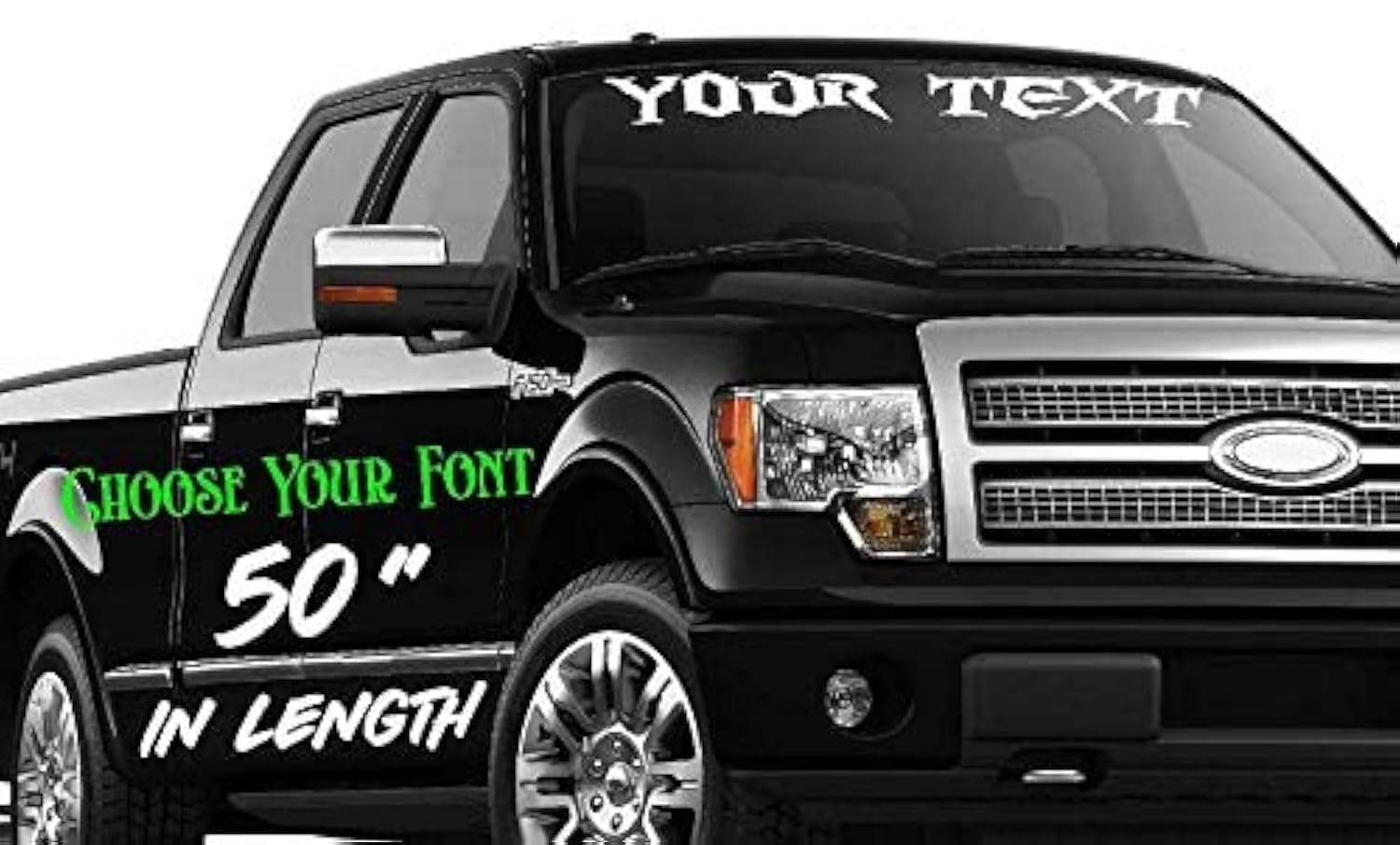 50 Inch Long Custom Stickers and Decals - Premium Decal Stickers for Windows and Cars, Create Your Unique Sticker Designs with Multiple Colors, Fonts & Sizes to Personalize Your Text
