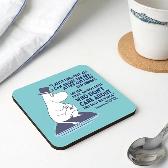 Moomin Really Big Things Moominpappa At Sea Quote Wooden Single Coaster