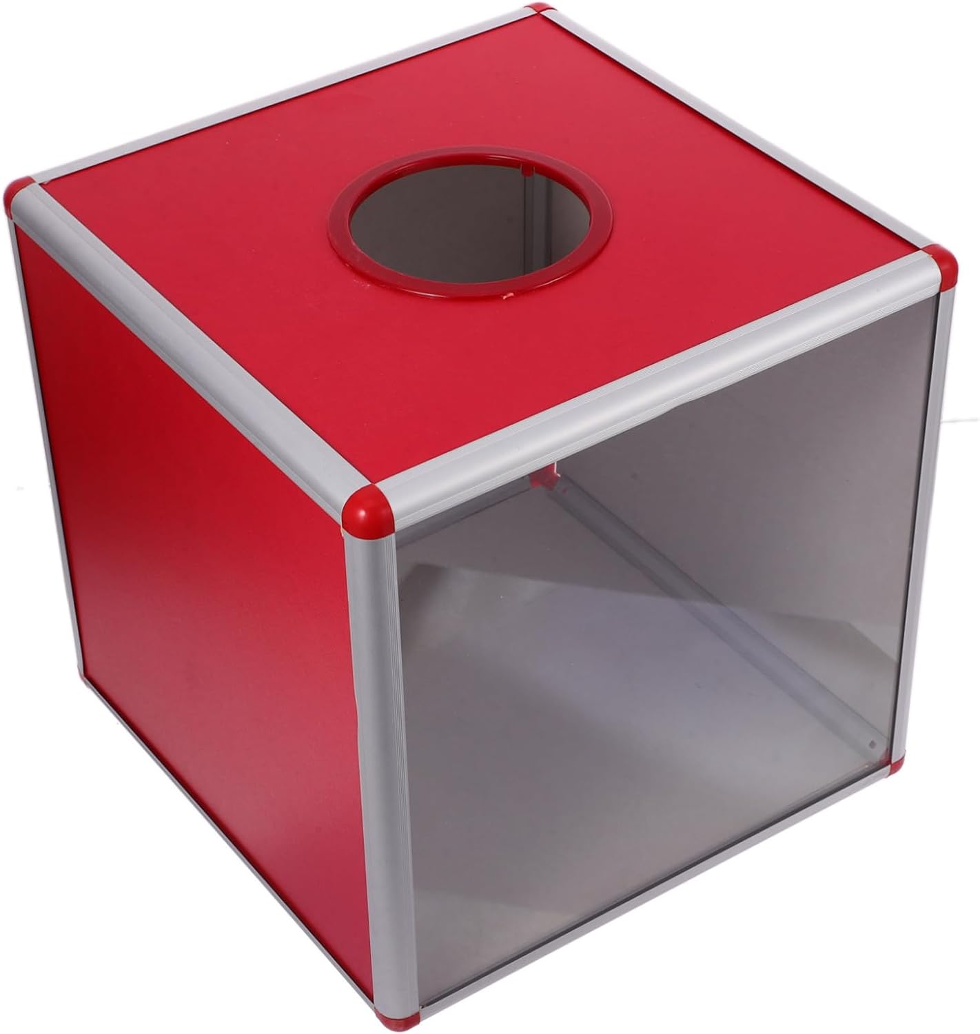 Unomor Transparent Raffle Box with Slot Clear Donation and Voting Container for Fundraisers and Events Stylish Design for Parties and Games Ticket Storage Box