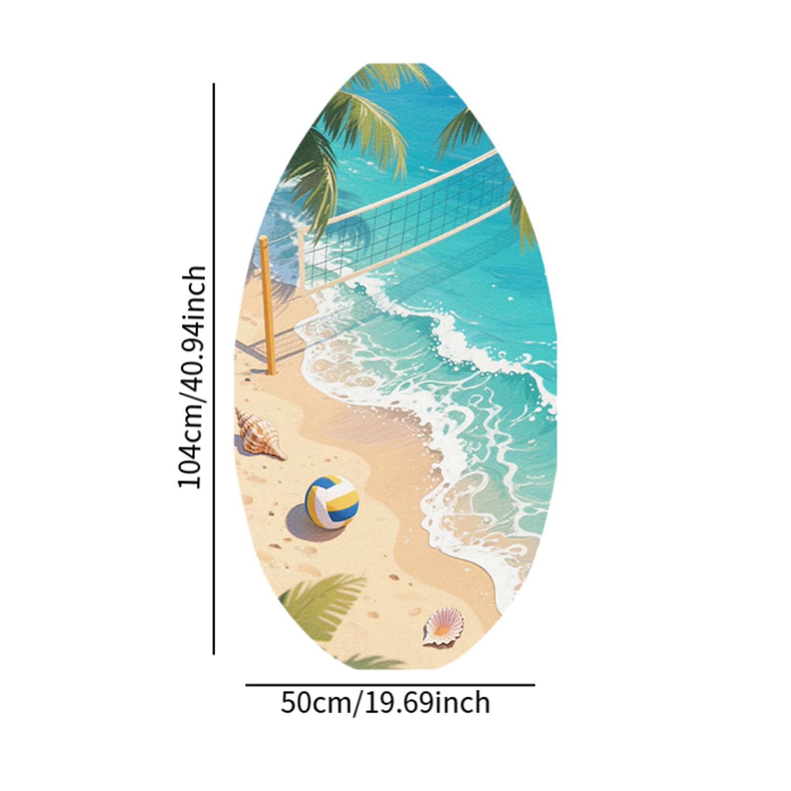 Skimboard mit Hochglanzbeschichtung für Jugendliche Und Erwachsene Leichtes Bodyboard Aus Holz für Sommer Und Wassersport