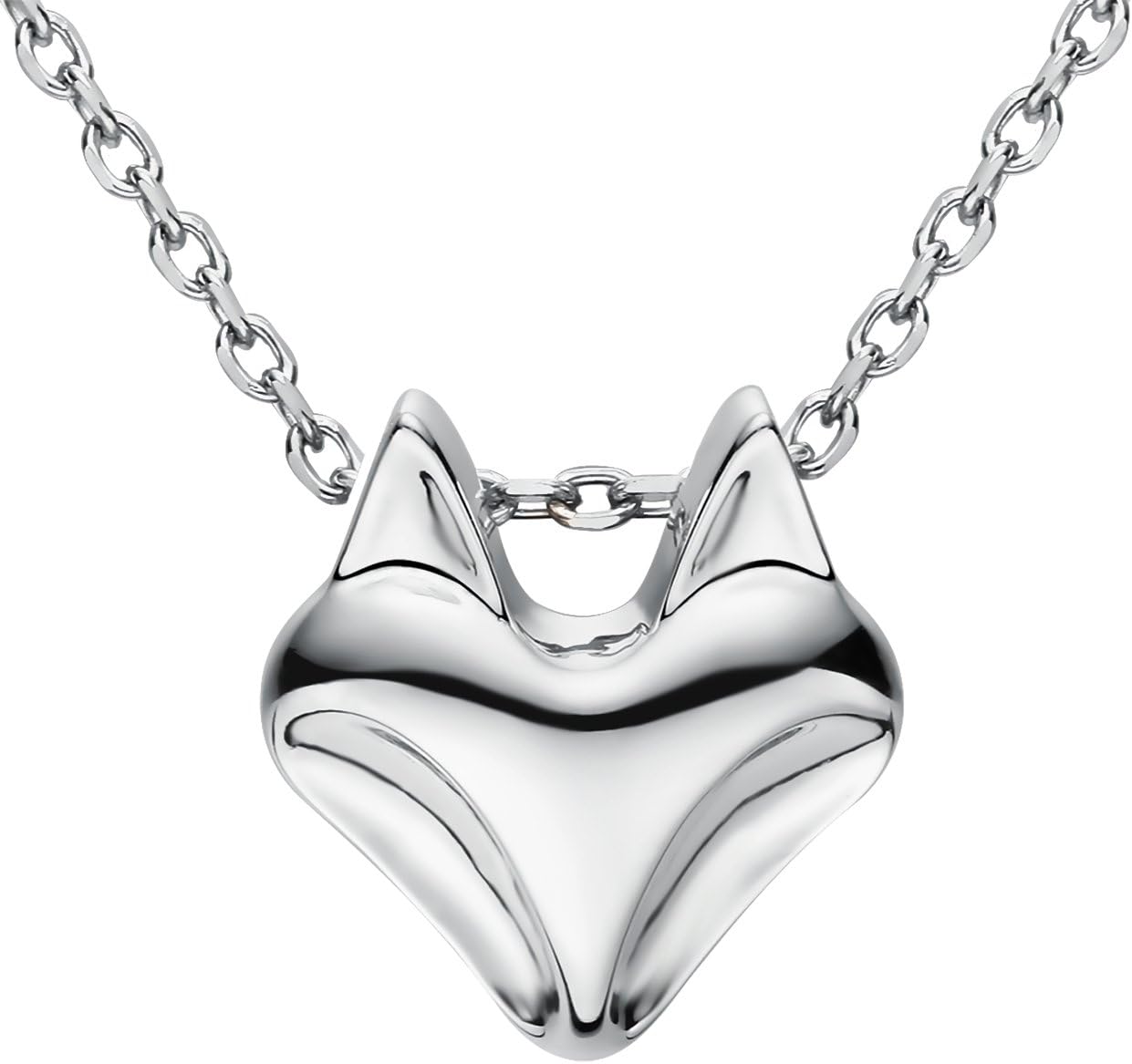 925 Sterling Silver Fox Pendant Necklace for Women Cute Animal Jewelry for Mom Gifts