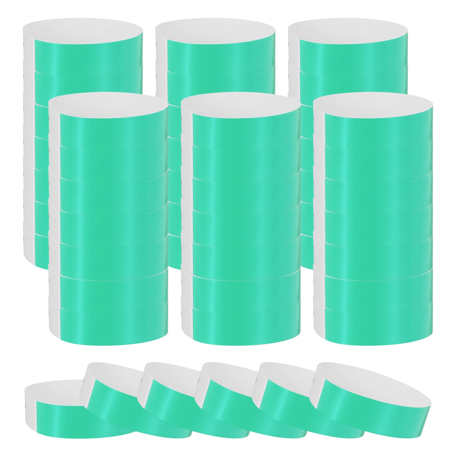 sourcing map 300Pcs Paper Wristbands for Events, Waterproof Hand Bands, Light Green