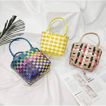 Korbtasche bunt geflochten Clearance