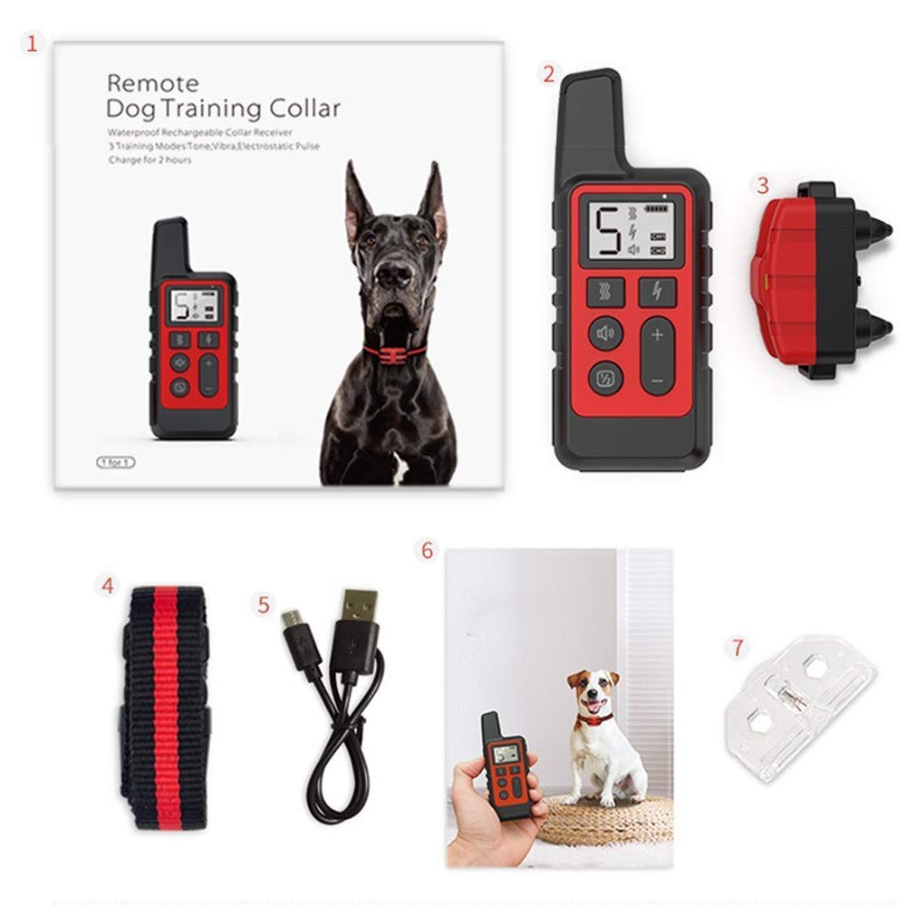 Dresseur de Chien Formation de Chien Collier de Chien étanche pour Chien de Compagnie Choc électrique Automatique Vêtements de Formation pour Chien Cravate Télécommande Débutant (C