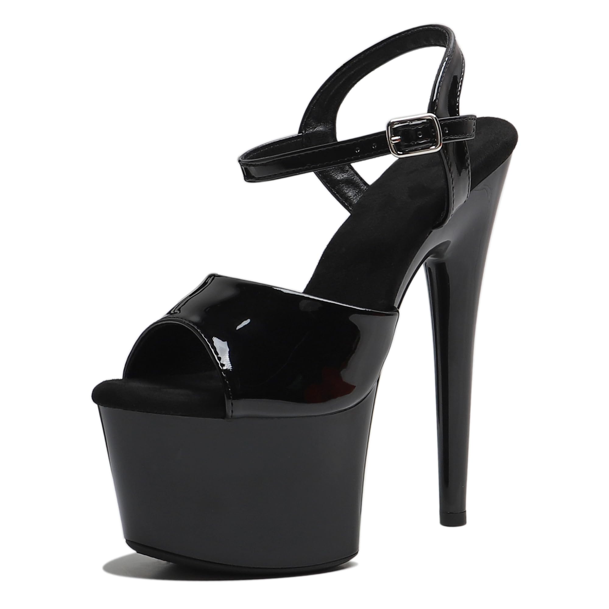 WUXIN H&P Women's 7 in Platform Sandal Heels With Ankle-Strap - Sexy Pole Dance High Heel Shoes for Exotic Dancers - 17 cm Stiletto