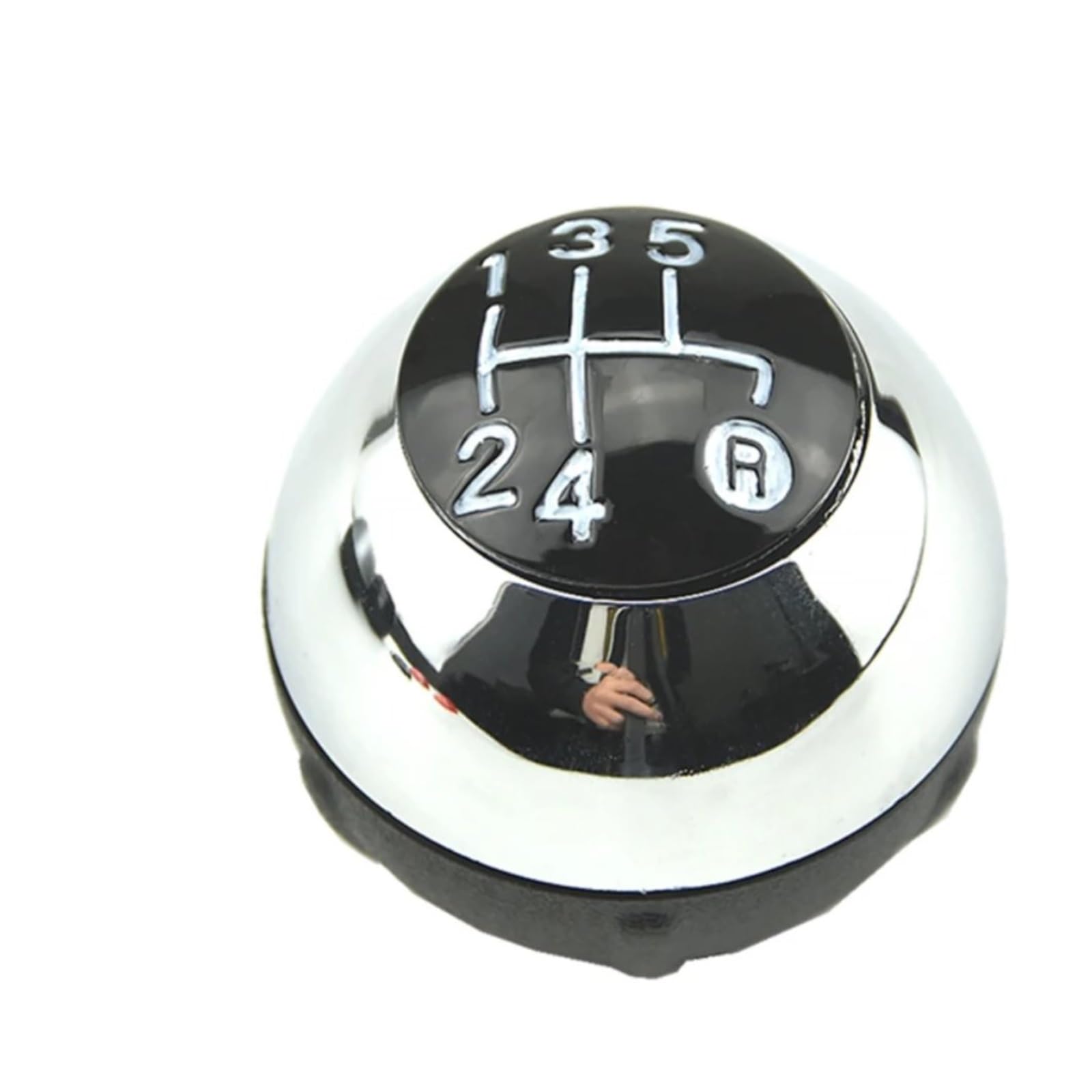 Jsyalmslw 5 Speed Sliver Gear Shifter Knob For Fiat 500 2012-2018 2017-500C 2014-500 Cult Upgrade