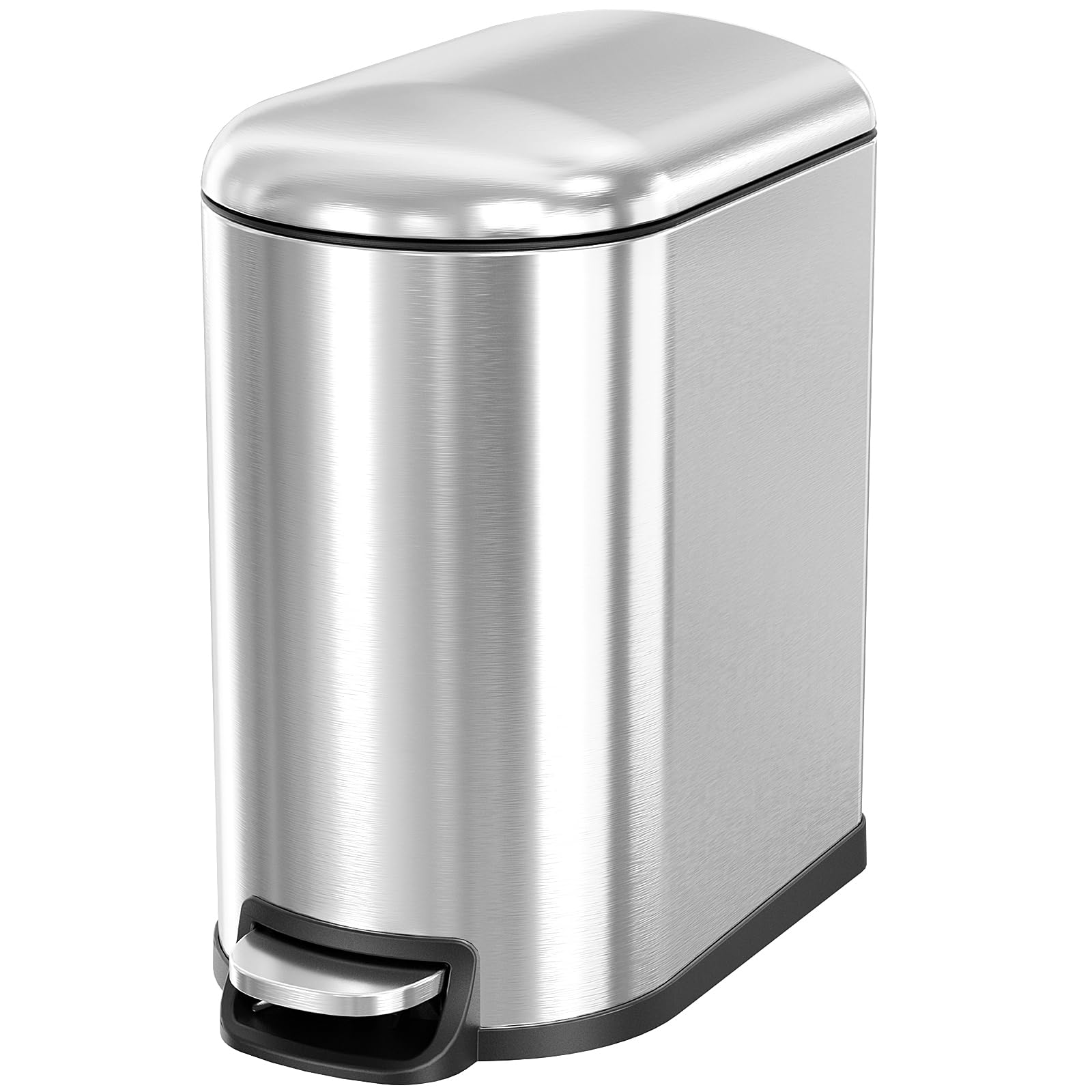 Clevich 20L Slim Kitchen Bin with Pedal, Bathroom Bin with Soft Close Lid