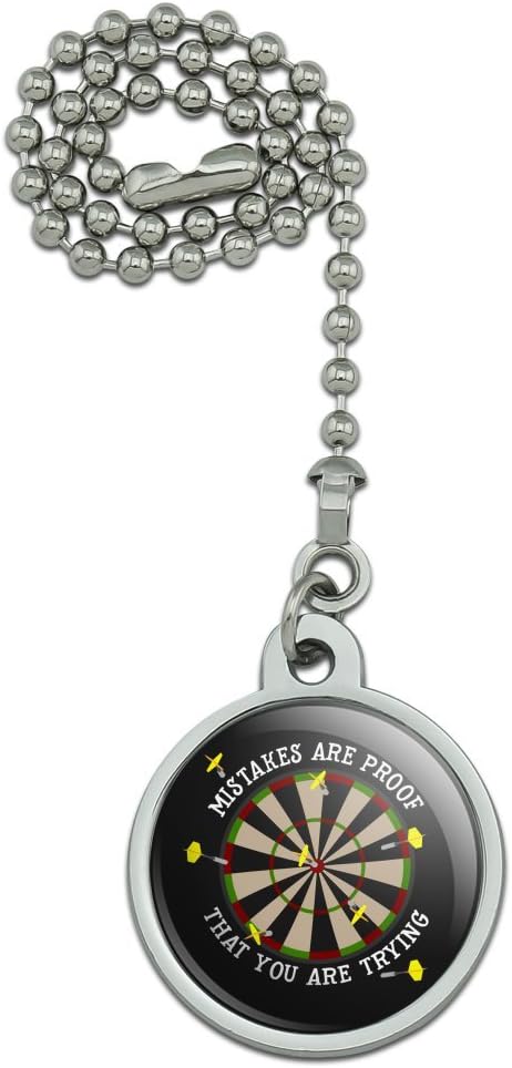GRAPHICS & MORE Mistakes are Proof That You are Trying Darts Funny Ceiling Fan and Light Pull Chain