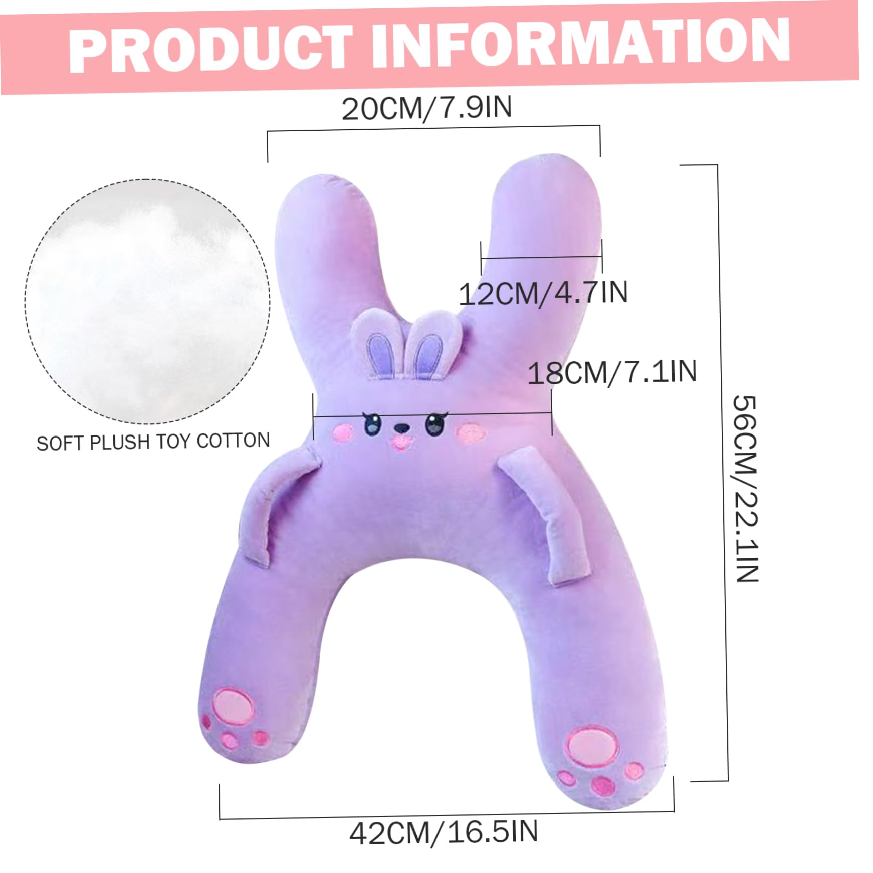 Oreiller de siège de Voiture pour Tout-Petits, Oreiller Voiture pour Enfants en Forme H, Support tête réglable pour Enfants avec poignée, Lavable en Machine pour Un Meilleur Sommeil, Violet