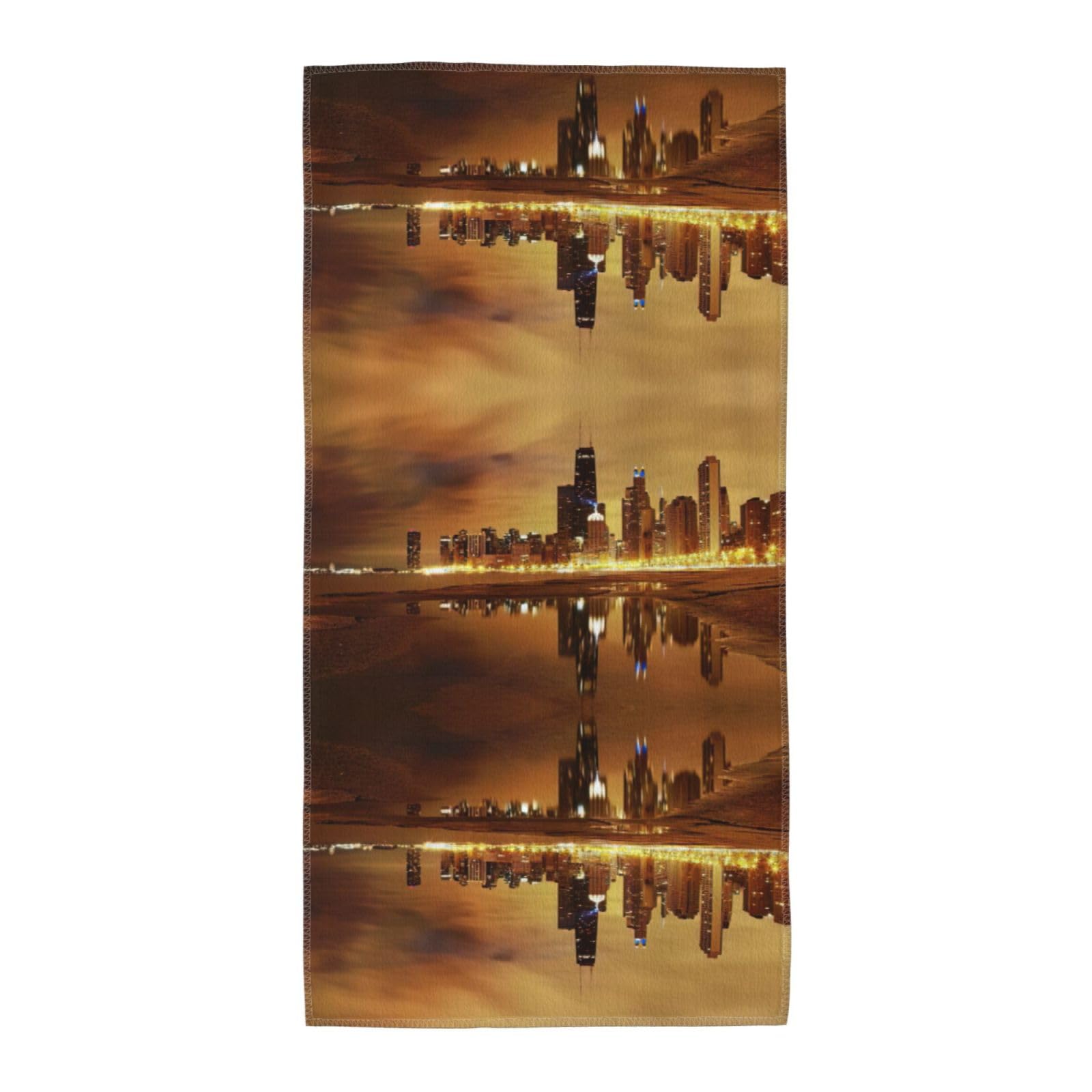 SDEGTHO Chicago Soft Absorbent Long Towel For Gym Sports Picnic Leisure Use