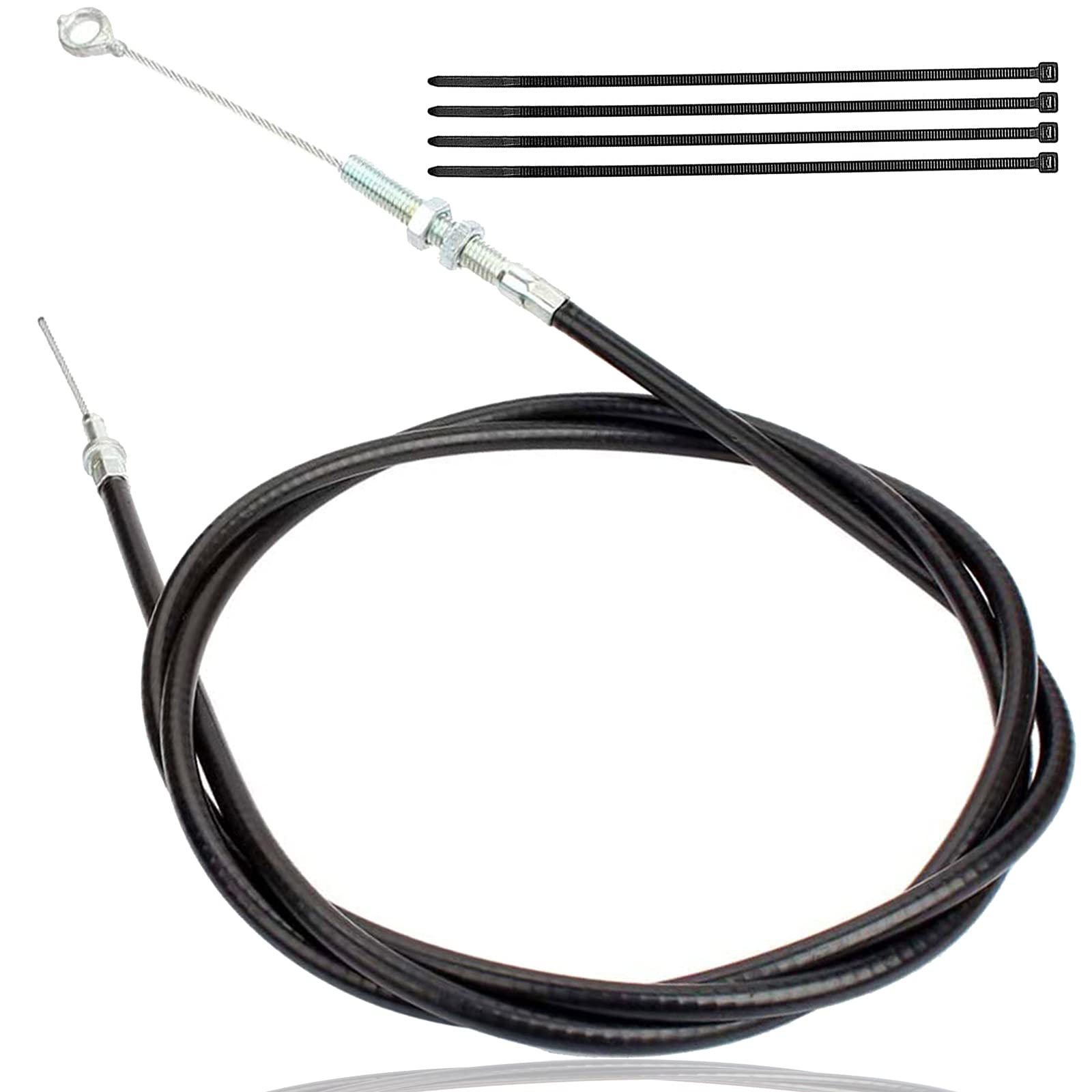 Universal Throttle Cable 63" Long Inner Wire 71" inch Long Replacement for Manco Go Kart 8252-1390 Go Cart, Throttle Cable for Go Kart (with 4 Cable Ties)-image-44