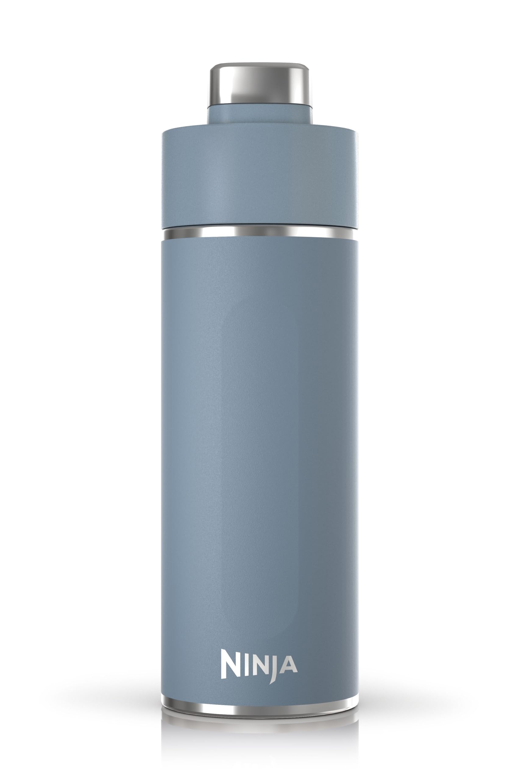 Ninja Thirsti botella de agua de acero inoxidable 700 ml, térmica con tapa antigoteo y triple aislamiento para bebidas con gas, calientes y frías, botella deportiva y de viaje, azul, DW2401EUUKBL