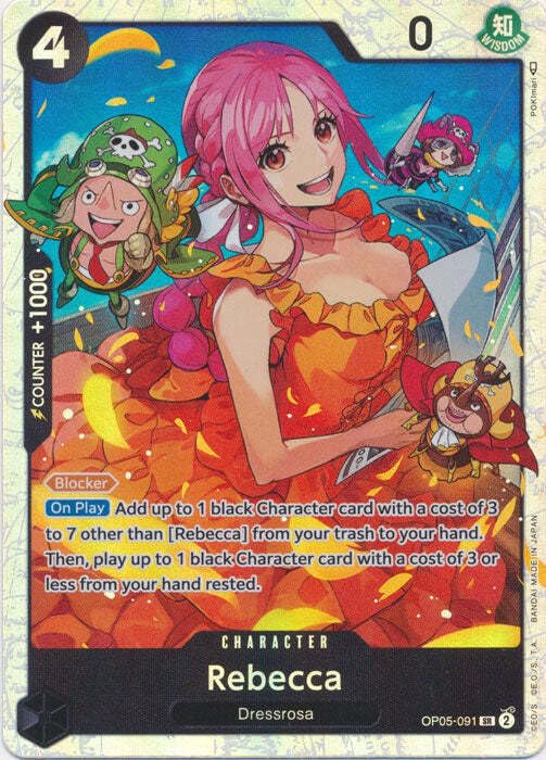 One Piece Rebecca Secret Rare Awakening of The New era Trading Card