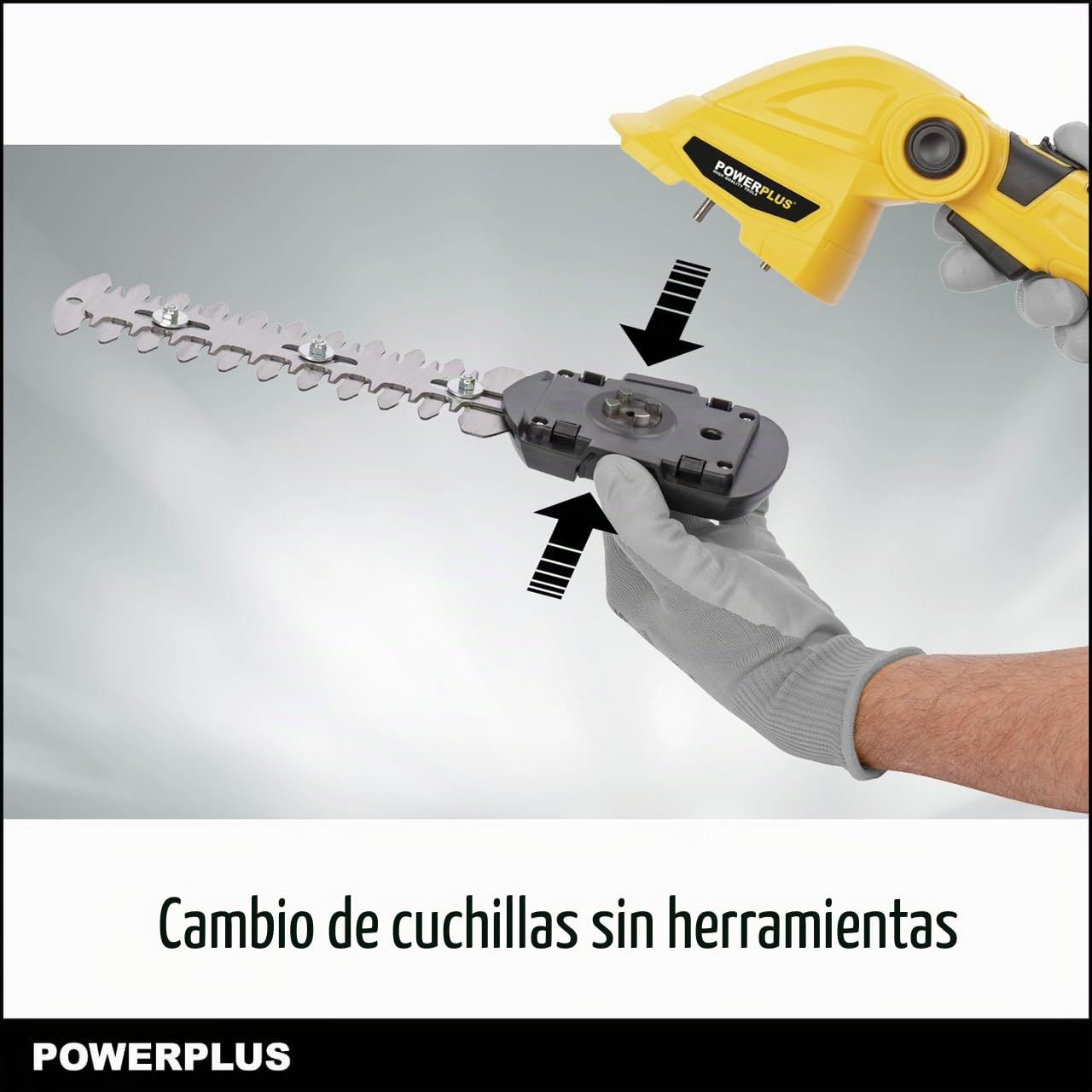 Powerplus POWXG2033 - Tijeras de podar Ligeras eléctricas con batería de Iones de Litio – 2 en 1 Herramienta de jardín como Tijeras de césped, Recortadora y Tijeras de arbustos para setos, arbustos y