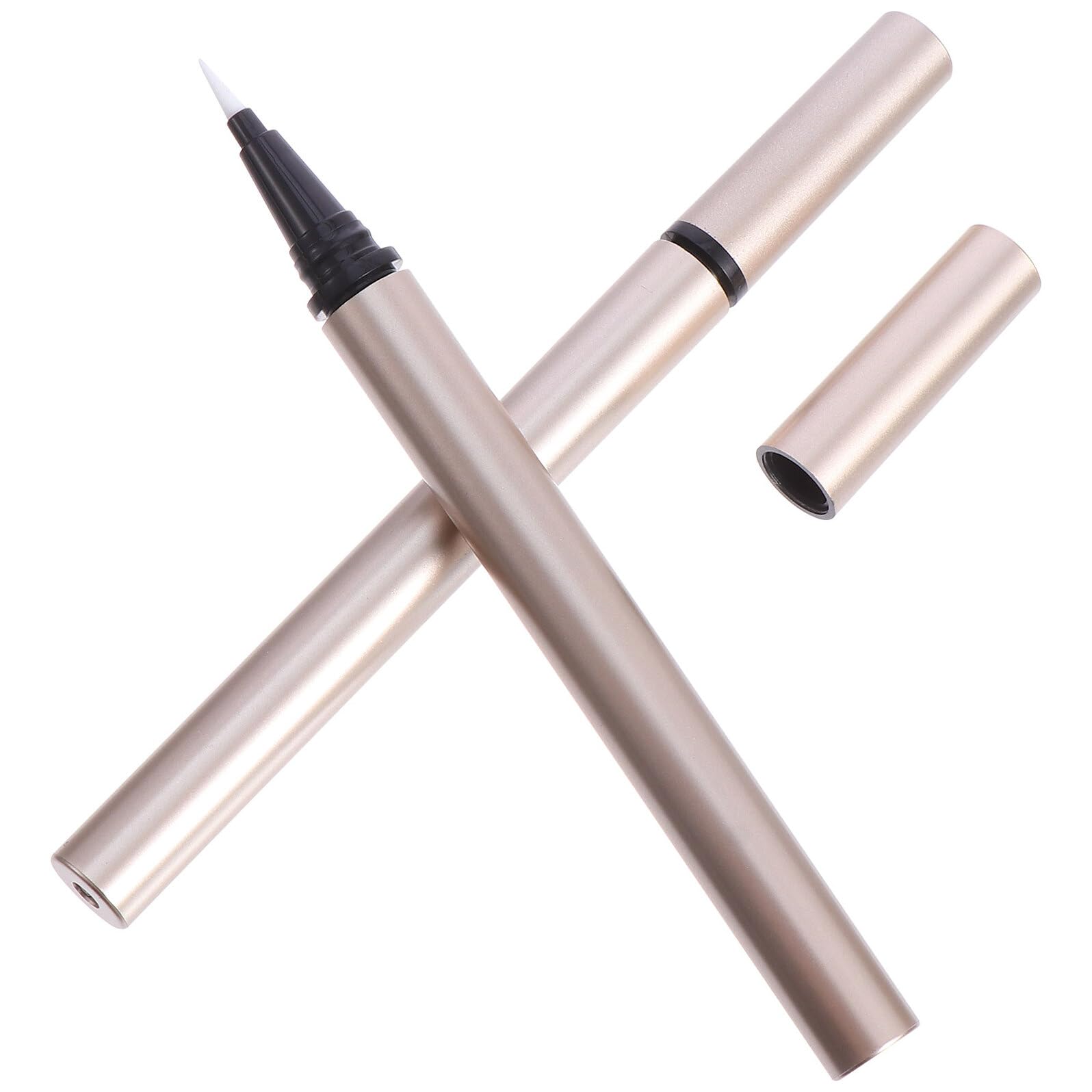 TEHAUX Nachfüllbare Eyeliner Stifthülsen Leicht und Praktisch 1ml aus Kunststoff 5 Stück in Gold zur Aufbewahrung von Flüssigem Eyeliner für Kosmetikgeschäfte