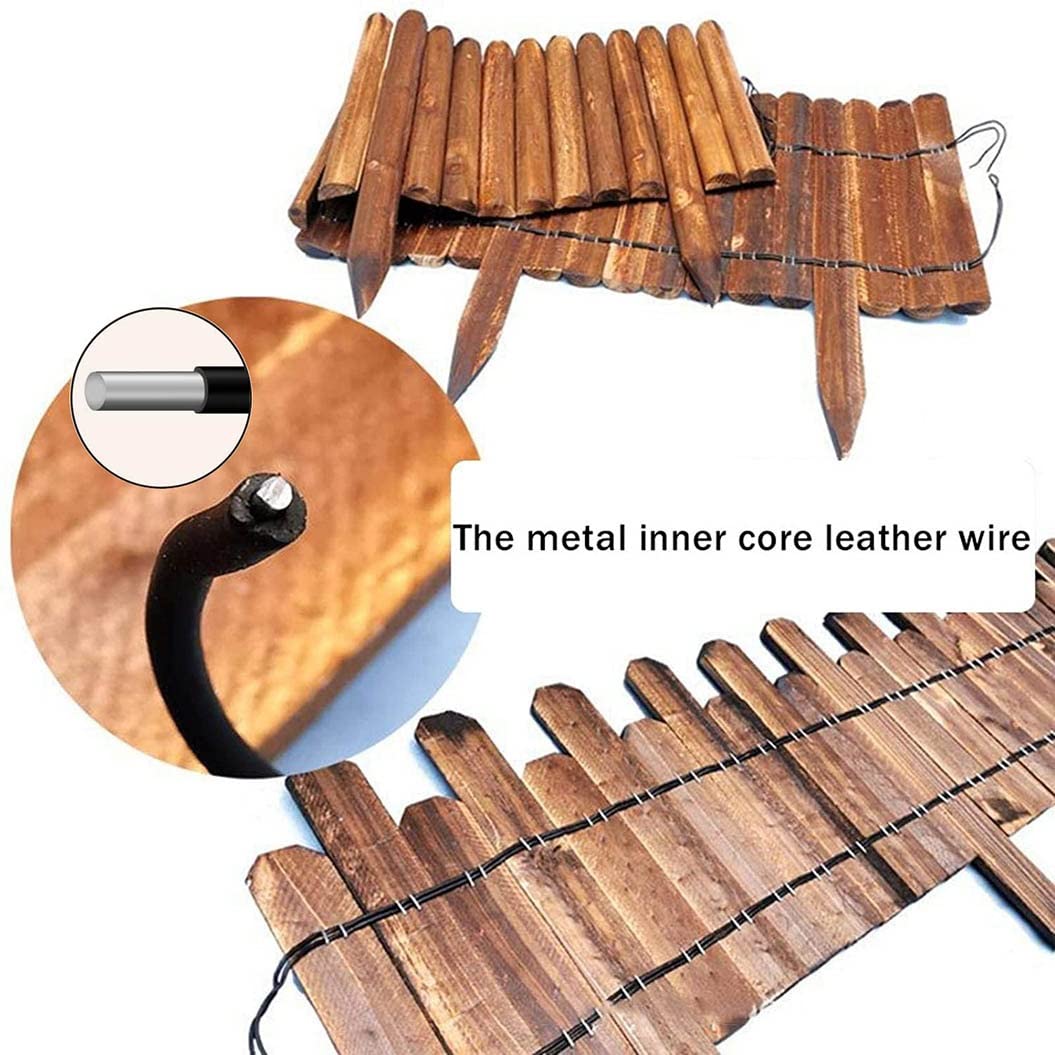 Bordo per Giardini/Palizzata, Recinzione in Legno Flessibile, Bordo Prato Palizzata, Decorazioni, Recinzioni Adatto per Aiuole E Prati, Lunghezza 120cm (Misurare : 25x120CM)