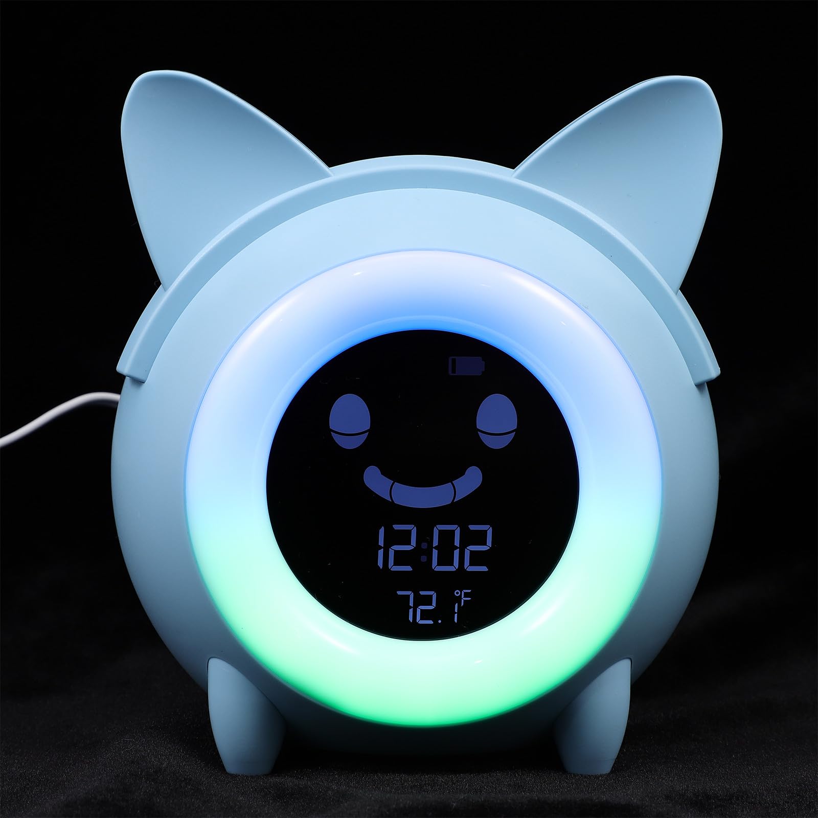 Hemobllo Kinderwecker Digital mit Nachtlicht Kunststoffgehäuse Modernes Design für Schlafzimmer und Wohnzimmer zu Hause