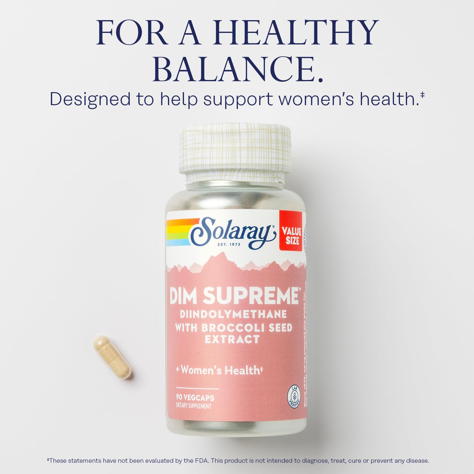 SOLARAY DIM Supreme - DIM Supplement - Women's Health - 100 mg, 90 VegCaps — Amazon image 3