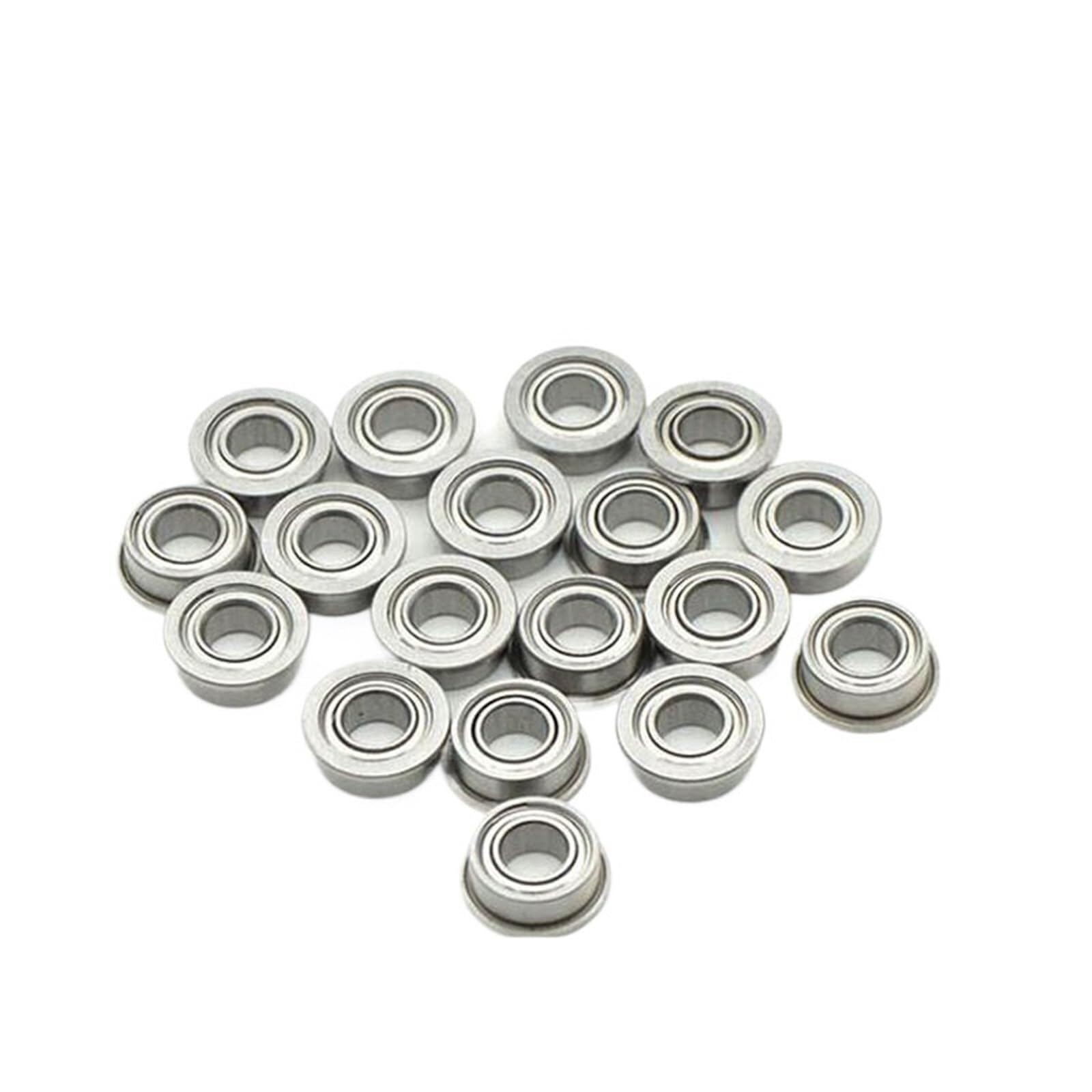 Gqnblvhzupdm Mf104zz Industrial Shaft Bearings, Flange Bearing 4X10x4mm 20/50/100Pcs Abec-3 Miniature Flanged Mf104 Z Zz Ball Bearings(100Pcs)