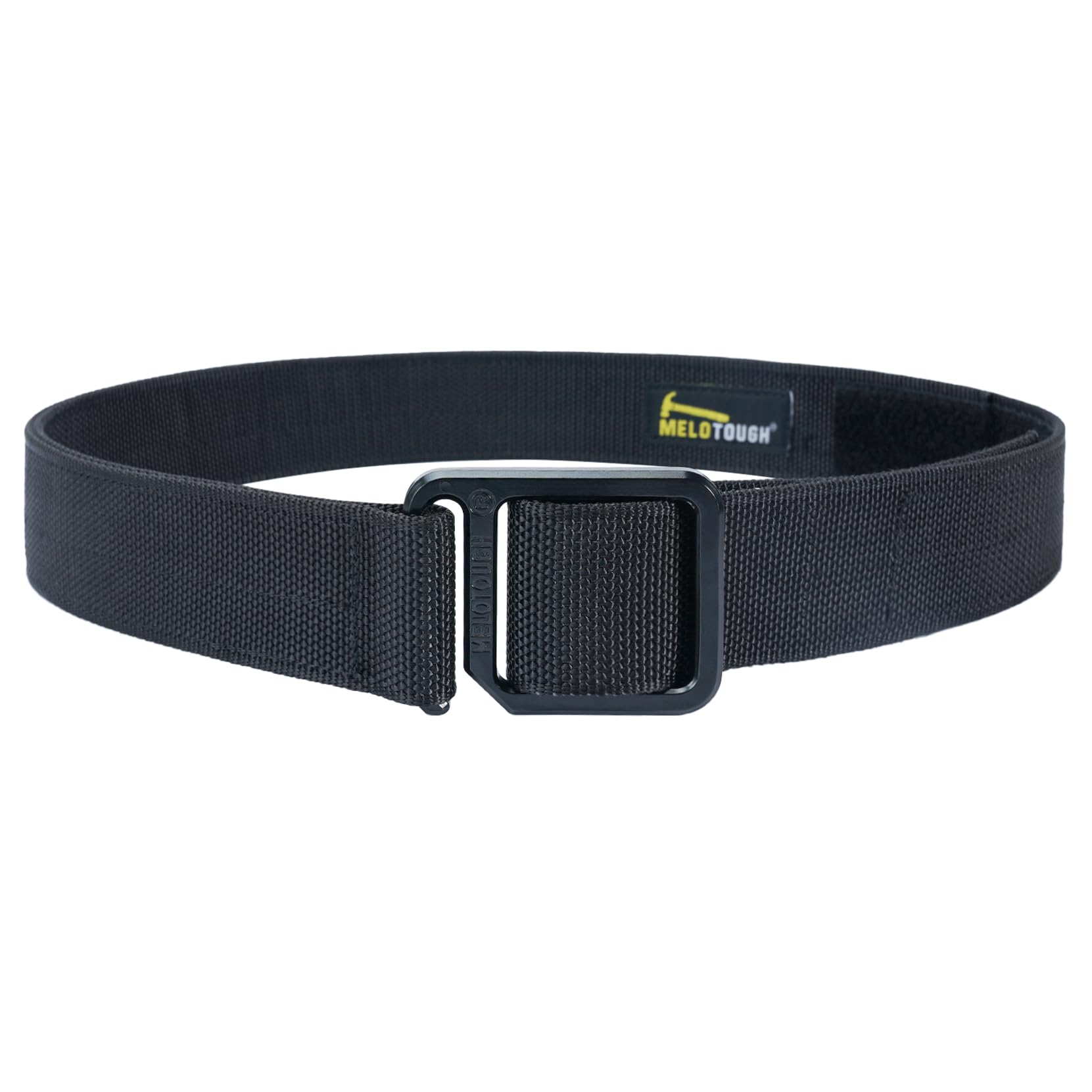 MELOTOUGH Modular EDC Tool Belt - 1.75 Inch Adjustable Black Nylon Work Belt with Black Metal Buckle,S