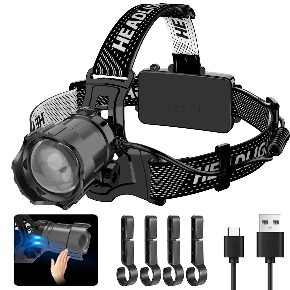 LAMPADA FRONTALE RICARICABILE HC3-100 LUMENS - Foto 6