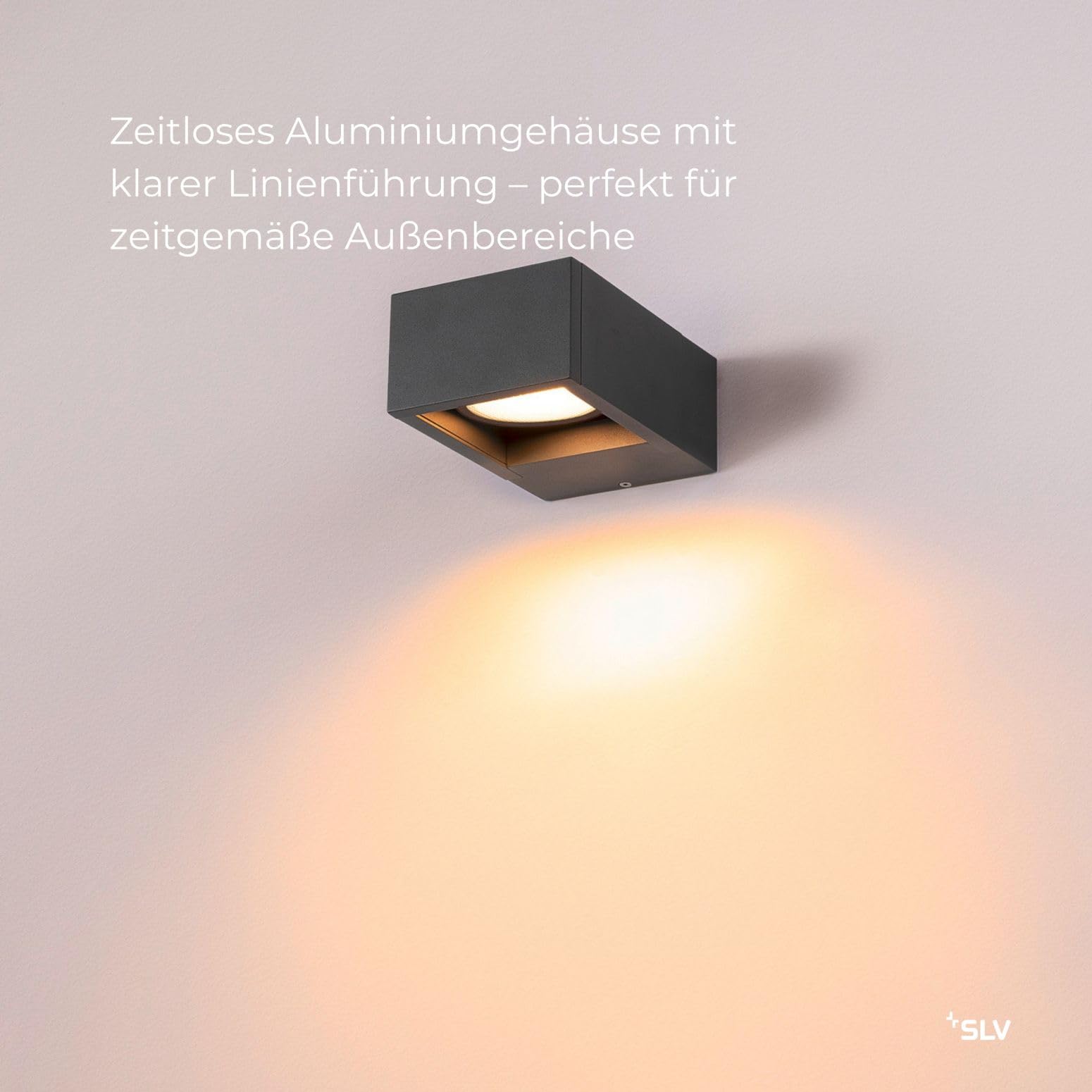 SLV ESKINA FRAME | Wandaufbauleuchte, Außenbeleuchtung von Hauseingang, Wänden, Terrassen, Fassaden, Treppen, LED Wandleuchte, Aussenleuchte | LED Inside, CCT switch 3000/4000K