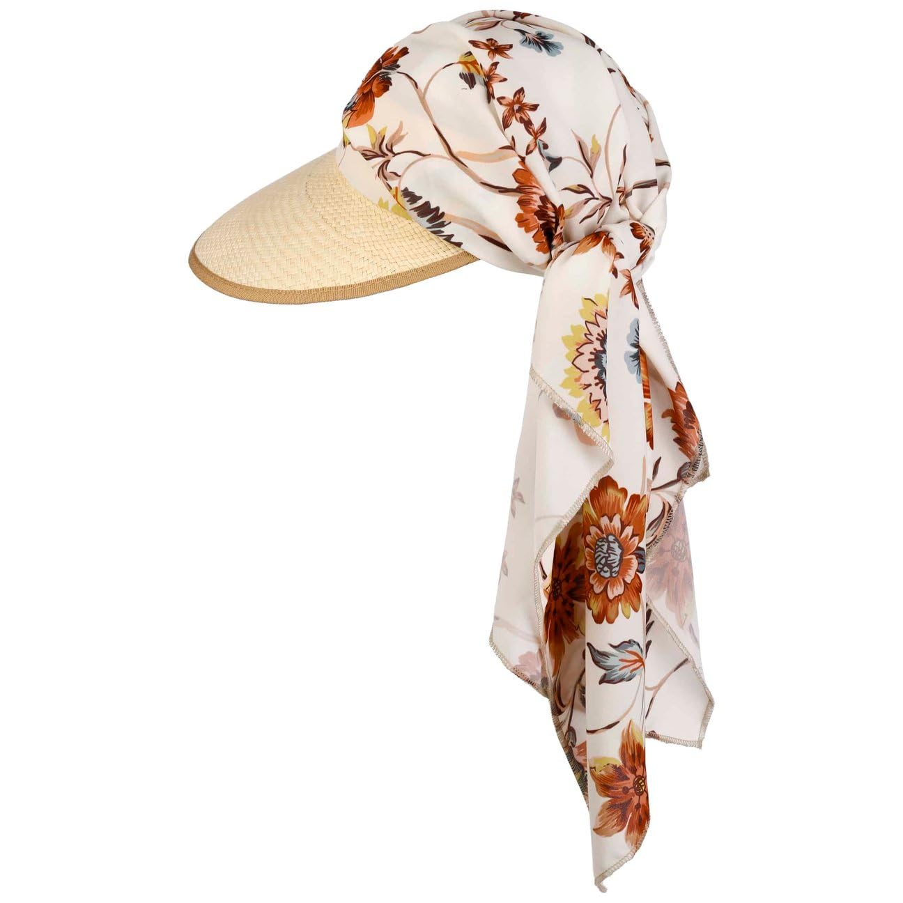 Lavilea Panama Visor Sonnenvisor Strohvisor Panamavisor Damenvisor Damen - Made in Italy Hinten geschlossen, mit Schirm Frühling-Sommer