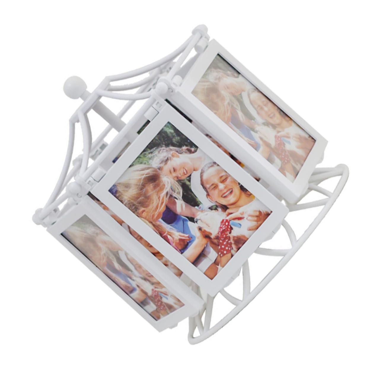 GALPADA Cornice Portafoto Girevole a 360 Gradi in Abs Scatola Musicale per Ragazzo Ragazza, Decorazione Chic per Casa e Natale Design Elegante e Funzionalità Unica