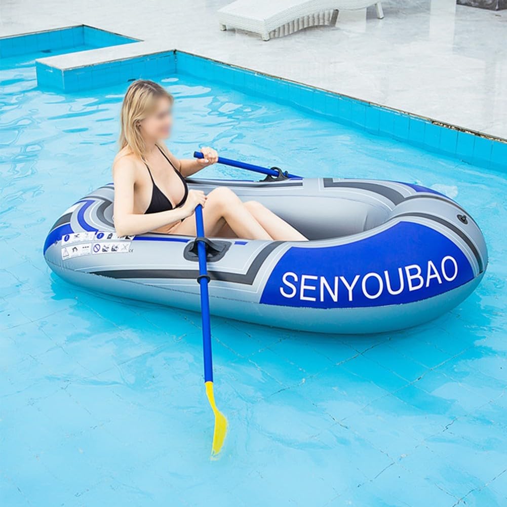 Barco inflable de PVC, disfruta de la naturaleza, a prueba de fugas, doble válvula de aire antifugas para aventuras seguras al aire libre