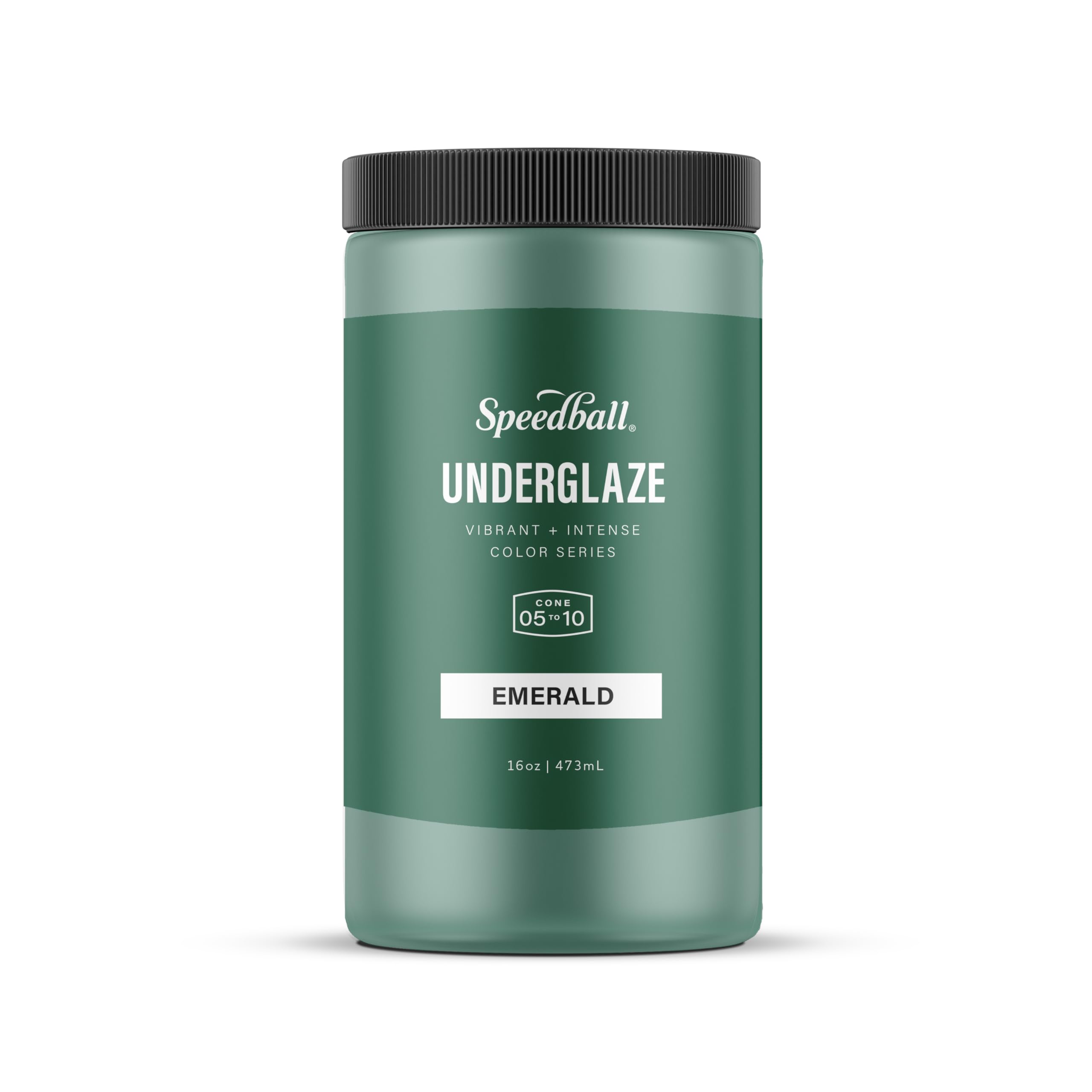 Speedball Underglaze, Emerald, 16 oz, Made in USA, Lead-Free Color Glaze for Pottery and Ceramics, Wide Firing Range Cone 05-10, Food Safe