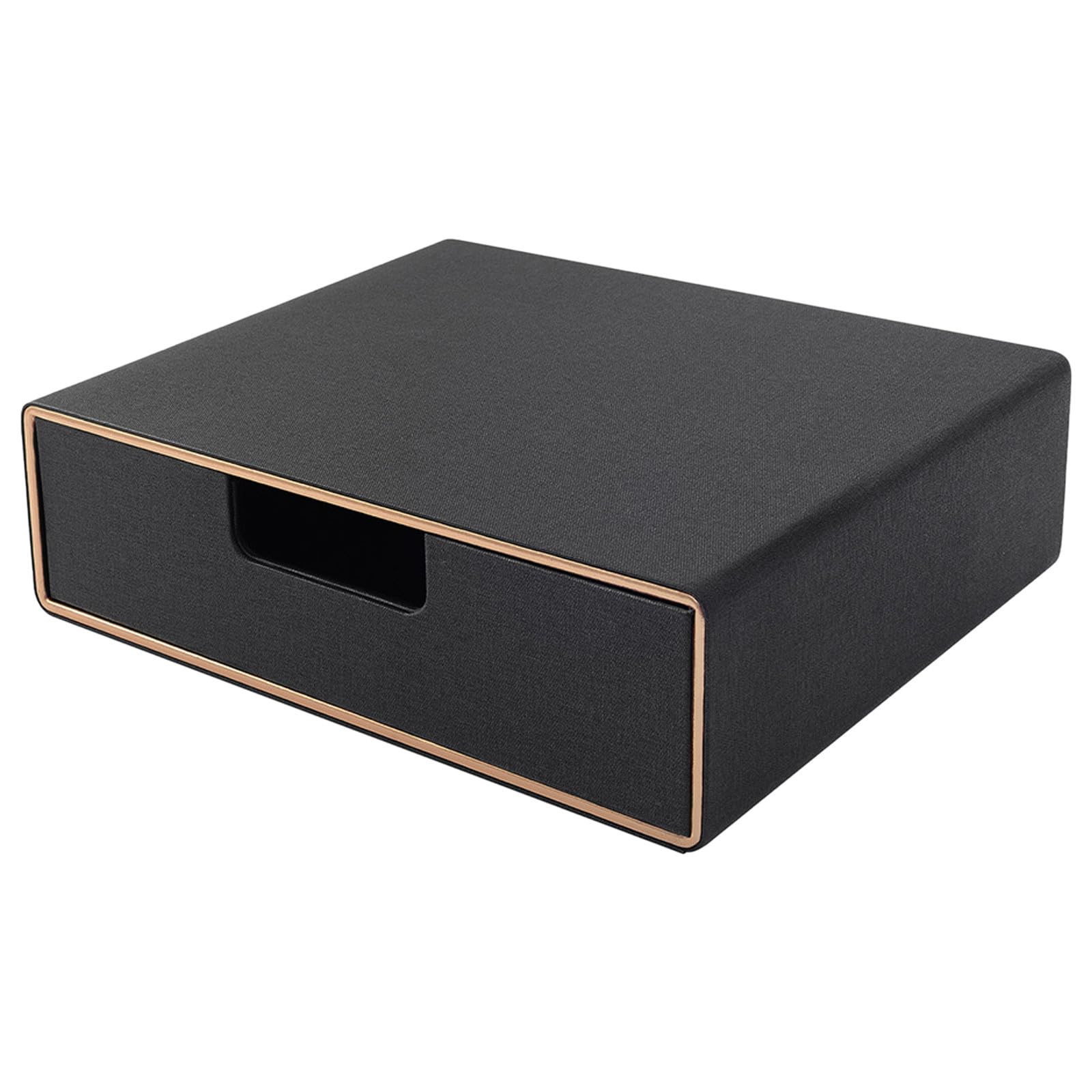 SEWACC Schreibtisch Organizer und Wasserfest aus Pu und Mdf Schwarzer mit Schublade Stapelbar für Mühelose Büro und Heimorganisation