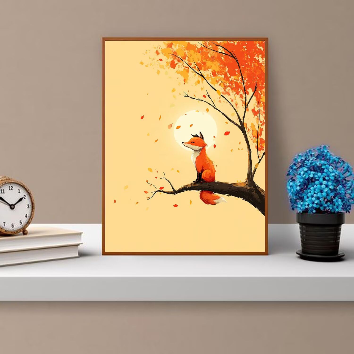 Dipingere con i Numeri Adulti Autunno, Animali Dipingere con i Numeri Bambini DIY Kit, Set Premium con Pennelli, Decorazione Casa & Creativo Regalo, Attività di Tempo libero 70x95cm z-355