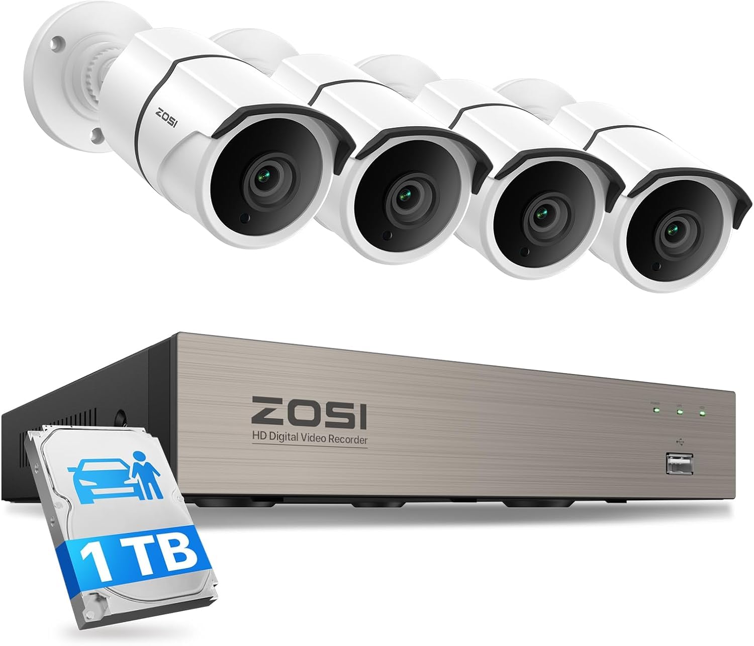 Amazon.com : ZOSI 8CH 3K Lite Home Security Camera System, AI