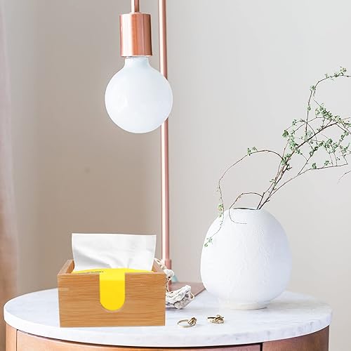 Miniatura 8 de Servilletero de bambú para servilletas de almuerzo para mesas decorativas para mesa de comedor y cocina, soporte de servilletas de madera