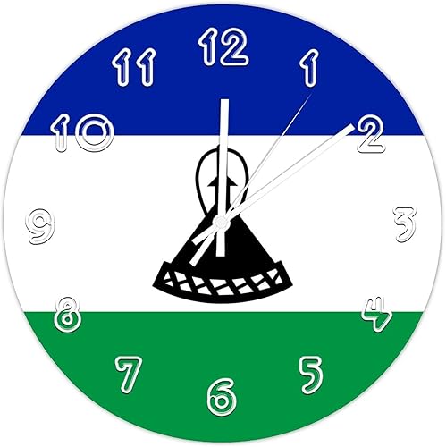 Vista 10 de Kosovo - Reloj de pared redondo con bandera de Kosovo, silencioso, sin tictac, para cocina, dormitorio, oficina, decoración interior del hogar