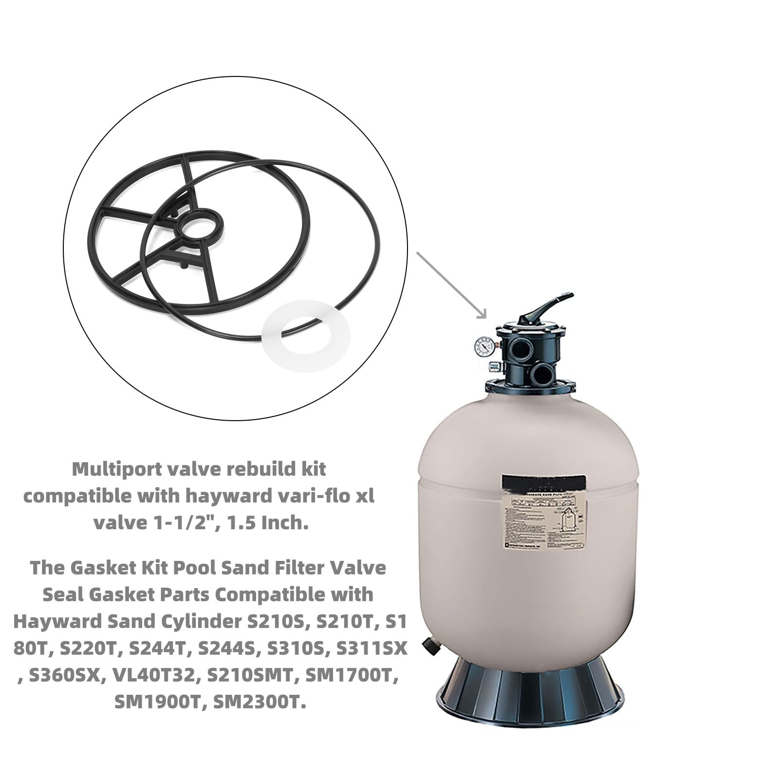 SP0714T Pièces De Rechange Pour Valve Multiport Hayward VariFlo XL à