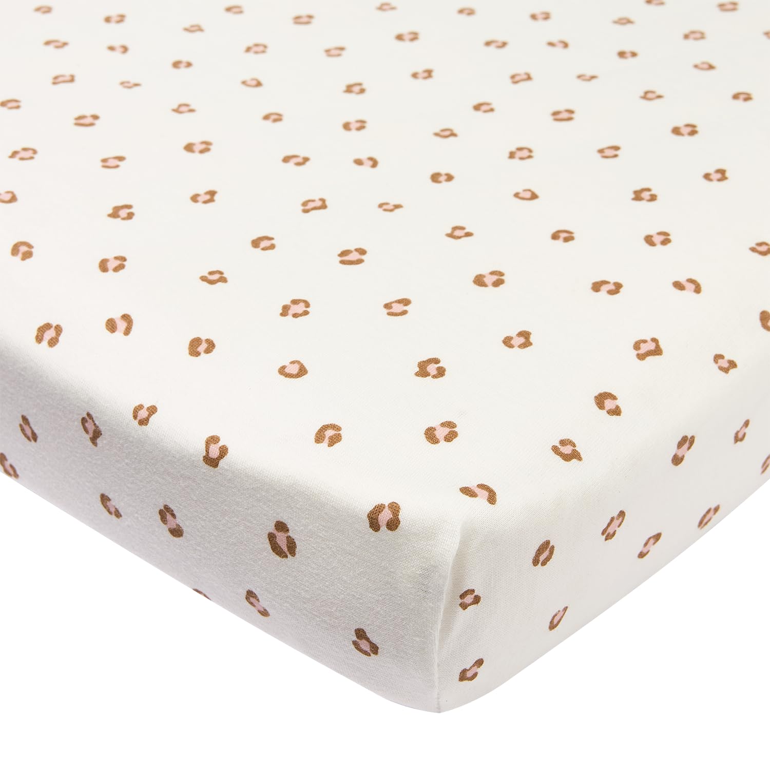 Meyco Baby Printed Jersey Fitted Sheet - Mini Panther Soft Pink - 75 x 95 cm - Oeko-Tex Standard 100 โ image 1