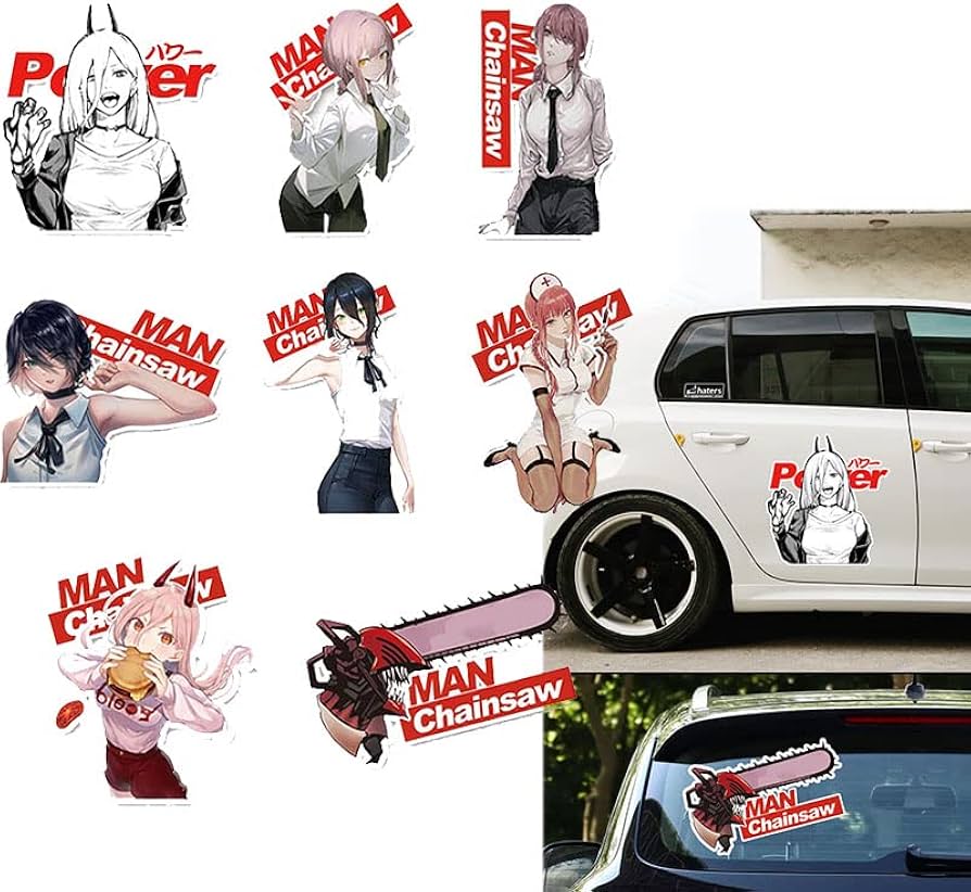 Amazon.co.jp: GUGOO チェンソーマン 車ステッカー ステッカー 壁紙