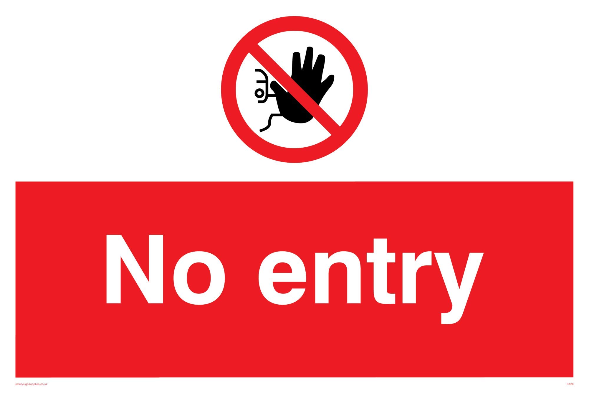 Viking Signs Schild „Zutritt Verboten“ – 200x300 Mm, Rot/weiß, Selbstklebend