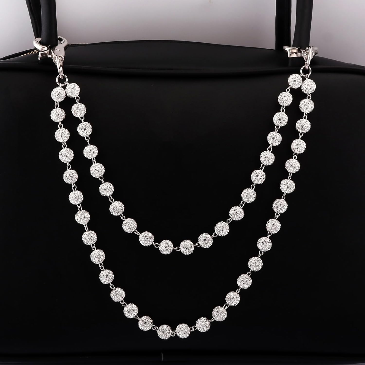 Sparkly Ceramic Beads Wallet Chain - 10mm Shiny Bohemian Purse Jean Pants Chains for Men Women Fashion Accessories - Image 4